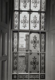 Interior.
Detail of window in N wing.