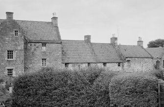 Rear view of buildings in Brunton Street, Falkland.