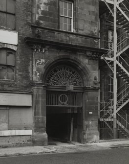 Glasgow, 324 Abercromby Street, Clyde Street Home.
Detail of entrance archway.