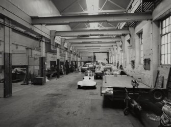 Glasgow Museum of Transport, interior.
View of main bay from South.