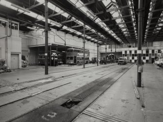 Glasgow Museum of Transport, interior.
View of main hall from North-West.