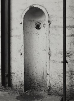Glasgow Museum of Transport, interior.
Detail of cast-iron tap recess in stable block.