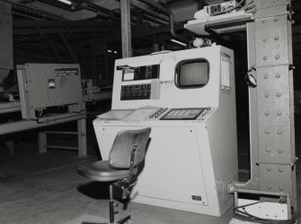 368 Alexandra Parade, WD & HO Wills Tobacco Factory, interior
View of computerised control console, tobacco threshing and blending area, second floor