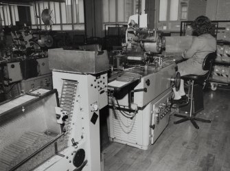 368 Alexandra Parade, WD & HO Wills Tobacco Factory, interior
View of cigar-wrapping machine, secondary production area, cigars, first floor