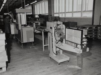 368 Alexandra Parade, WD & HO Wills Tobacco Factory, interior
View of Schneider-box cigar packing machine, secondary production area, cigars, first floor