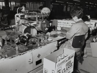 368 Alexandra Parade, WD & HO Wills Tobacco Factory, interior
View of drum-packing machine, secondary production area, cigars, first floor