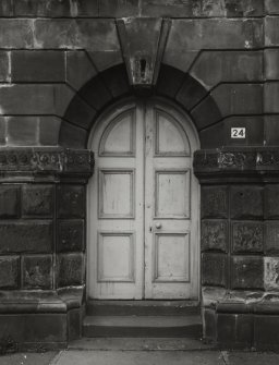 Glasgow, 22-24 Admiral Street Methodist Church.
Detail of South door on East front.