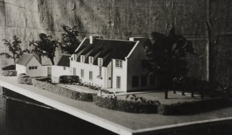 View of model of Country House for the Council for Art and Industry by Basil Spence