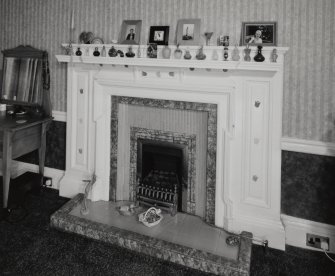 Bedroom, detail of fireplace