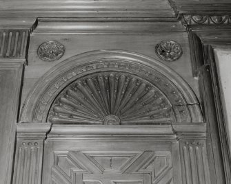 Drawing room, detail of woodwork of fireplace
