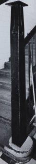 Interior view of Martyr’s Public School, Glasgow, showing newel post on E stair.