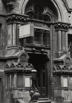 Glasgow, 70 Bothwell Street, Christian Institute.
Detail of South entrance.