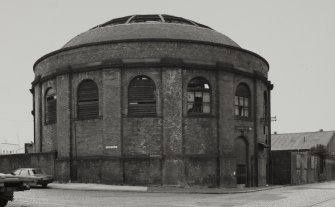 Glasgow, Broomielaw, Clyde Foot Tunnel.
General view of Planation entrance from West.