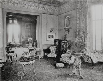 Glasgow, Cambuslang, Cairns House, interior.
View of sitting room.