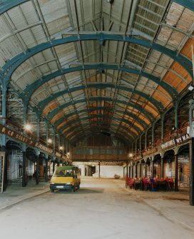 Glasgow, 60-106 Candleriggs, City Hall and Bazaar, interior.
View of main hall from West.