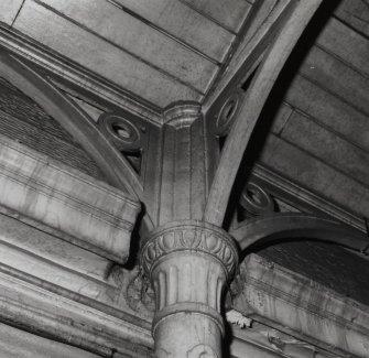 Glasgow, 60-106 Candleriggs, City Hall and Bazaar, interior.
Detail of column head, South gallery.