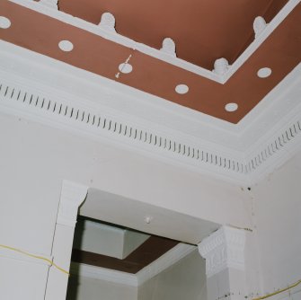 Entrance Hall. Detail of plasterwork