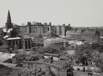 General view from E, also showing Glasgow Cathedral.
