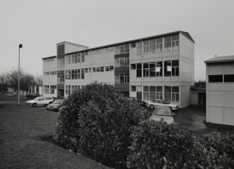 View of main 3 storey classroom block from Southwest