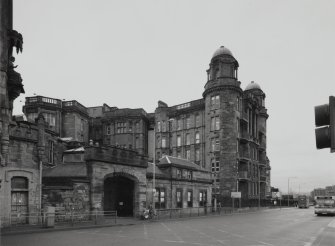 General view of works from SW, after conversion to flats and buiness units