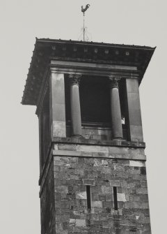 Glasgow, 10 Craigpark, Regent Place Church.
Detail of upper stage of tower.