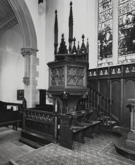 Glasgow, 71, 73 Claremont Street, Trinity Congregational Church, interior.
Detail of Pulpit.