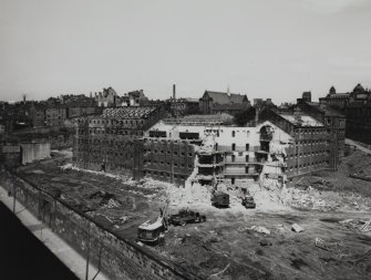 Glasgow, Duke Street, North Prison.
View from a high vantage point during demolition.