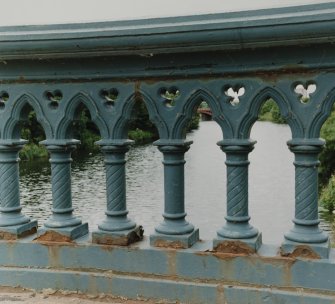 Detail of portion of cast-iron parapet