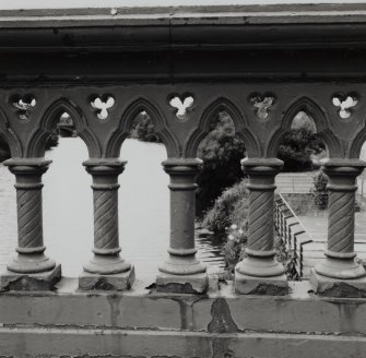 Detail of portion of cast-iron parapet