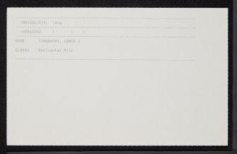 Lewis, Timsgarry, NB03SE 14, Ordnance Survey index card, Recto