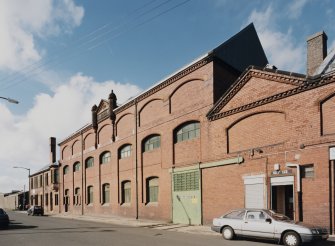 Exterior view of central portion of works from SE, fronting onto French Street