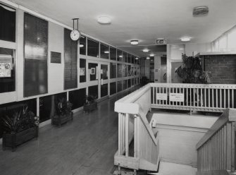 Interior. Administration block, view of entrance hall