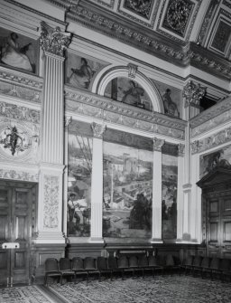 Interior. Second Floor Banqueting Hall, "SHIPBUILDING ON THE CLYDE" mural by Sir J Lavery