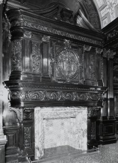Interior. Second Floor Council Chamber, fireplace
