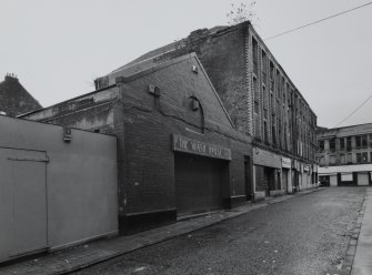 View from N of former wash house, converted to accommate stalls in the Barrowland market