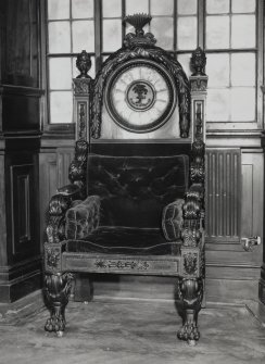 Interior, 1st floor, saloon, view of carved chair
