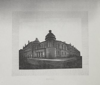 Glasgow, Copland Road and 505 Govan Raod, St Columba's UP Church
Photocopy of general view from North taken from 'United Presbyterian Churches in Glasgow' edited by J Logan Aikman DD, 1875.