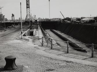 Glasgow, 18 Clydebrae Street, Govan Graving Docks.
General view of no.2 graving dock from North-West.