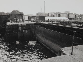 Glasgow, 18 Clydebrae Street, Govan Graving Docks.
General view of no.1 graving dock gate from North-East.