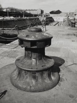 Glasgow, 18 Clydebrae Street, Govan Graving Docks.
General view of hydraulic capstan, South-East end, of no.3 graving dock.