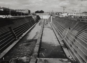 Glasgow, 18 Clydebrae Street, Govan Graving Docks.
General view of no.3 graving dock from South-East.