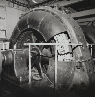 Glasgow, 18 Clydebrae Street, Govan Graving Docks, interior.
General view of drive motor for main pump (650hp) of no.3 graving dock.