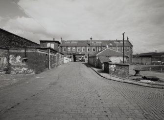 Glasgow, 18 Clydebrae Street, Govan Graving Docks.
General view from S-S-W of workshop, weighbridge and offices at North-West end of no.1 graving dock.