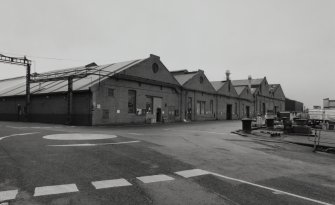 View from NE of former Plumbers' shops