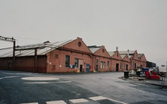 View from NE of former Plumbers' shops