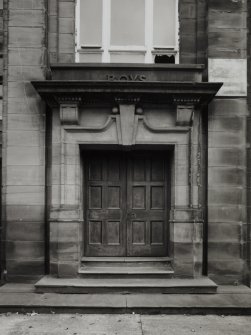 Glasgow, 75 Grange Road, Queen's Park School
Detail of boys entrance.