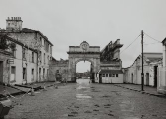 View of courtyard from N