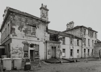 View of courtyard buildings from NW