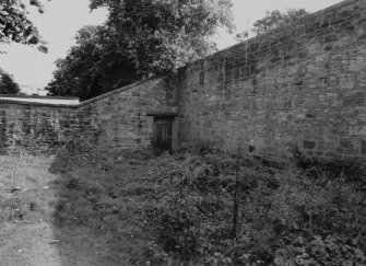 E House. Walled garden. SE Corner. Detail.