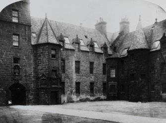 Copy of historic photograph showing view of Inner Court.